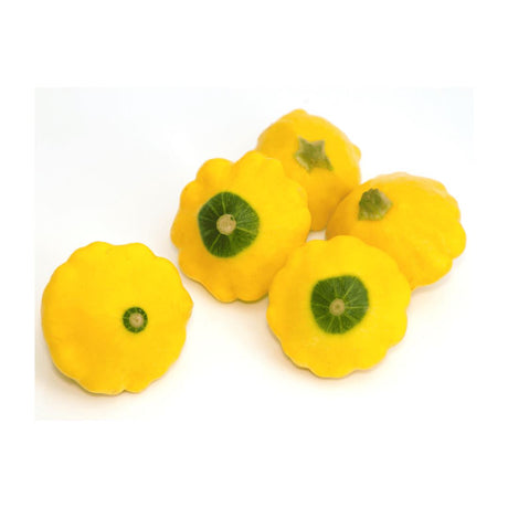 Gelbe Mini Pattypan-Kürbisse Gemüse Obstwelt 